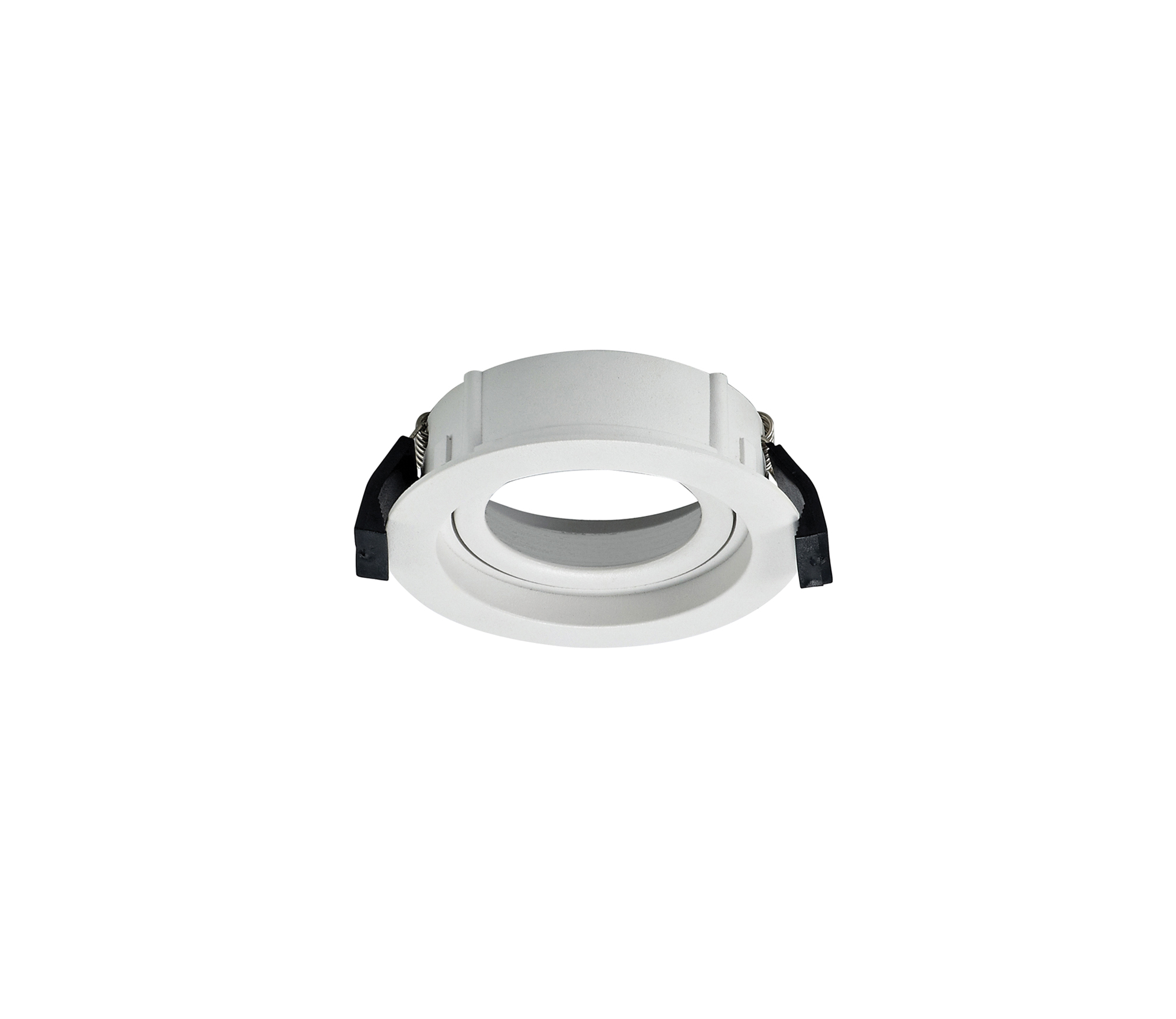 DX200370  Beppe; White Stepped Adjustable Recessed Spotlight Frame - LED ENGINE REQUIRED; Dia: 85mm; Cut Out: 76mm; 3yrs Warranty